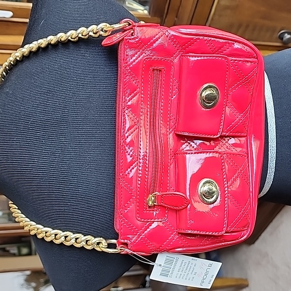Cherry Red Patent Leather Evening Bag - Picture 4 of 11